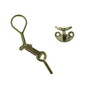 Anverfer 281 korthenger M.plate malje Messing Polert Uten lakk 25mm