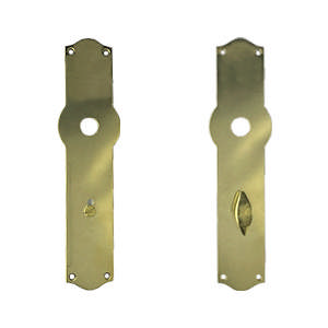 Langt tallerkensett L41 uten rosett G WC Boda cc72 Messing Polert Uten lakk Ø15 215x41x3