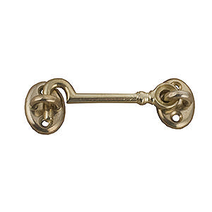 Hyttekrok 605 Messing Polert med lakk 70 mm