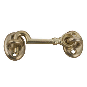 Hyttekrok 605 Messing Polert med lakk 85 mm