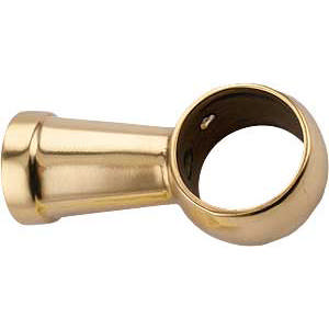 Rekkverksholder 327 messing polert med lakk 33mm