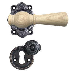 Dørhåndtak Østerbro 670, Nye dører, Ask, Oksidert svart