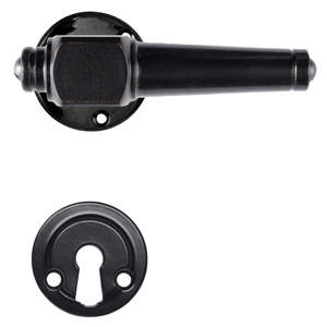 Dørhåndtak Svanemølle 671 med gjennomgående skruer (1770A) Svart Svart