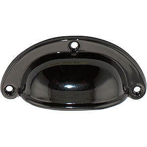 Håndtak til dagligvarer, svart, 75 mm