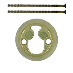 Sylinderring Rococo Messing Polert Uten Lakk 20mm Ø50