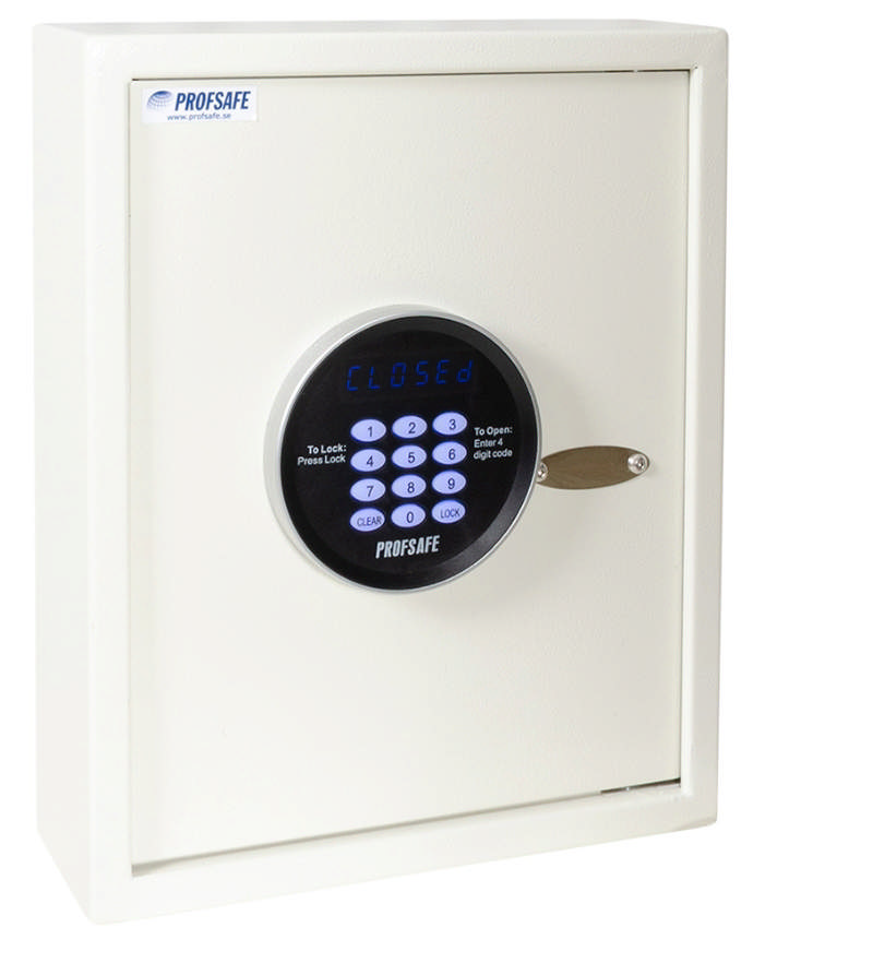 Profsafe nøkkelskap med 30 kroker m/kodelås