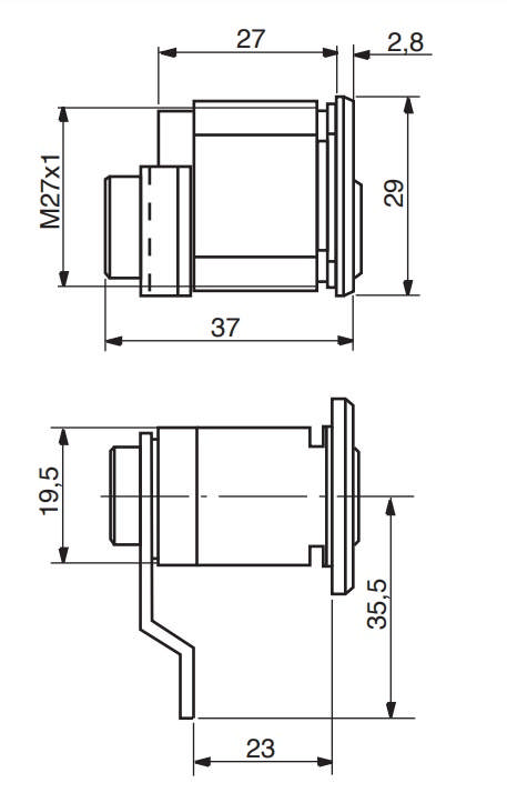 Ruko møbellås RG1607 Rustfritt utseende. Garanti+