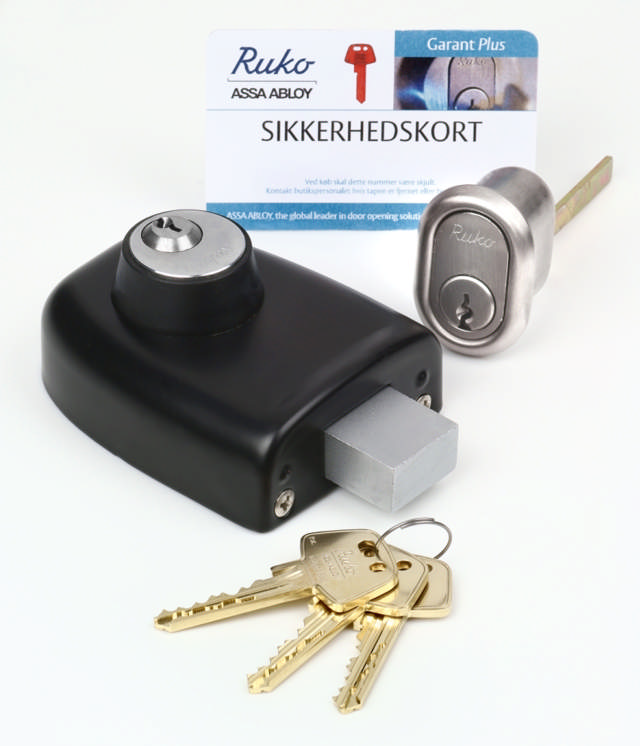 Ruko bokslås 1622B garant+, V. M/ rustfritt utseende cyl.