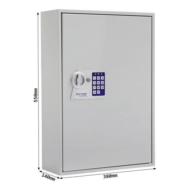 Rottner nøgleskab m. el-kodelås, 200 kroge