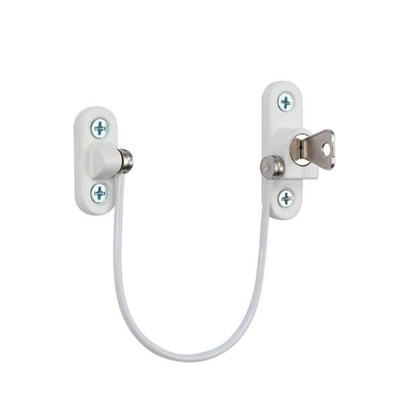 VINDUSLÅS, OVAL MODELL, HVIT, M/SS-304 WIRE - 190MM