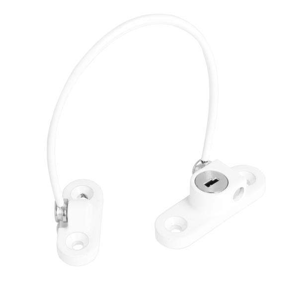 VINDUSLÅS, OVAL MODELL, HVIT, M/SS-304 WIRE - 190MM