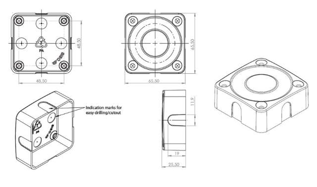 Siso deksel t/ Mifare1 skaplås
